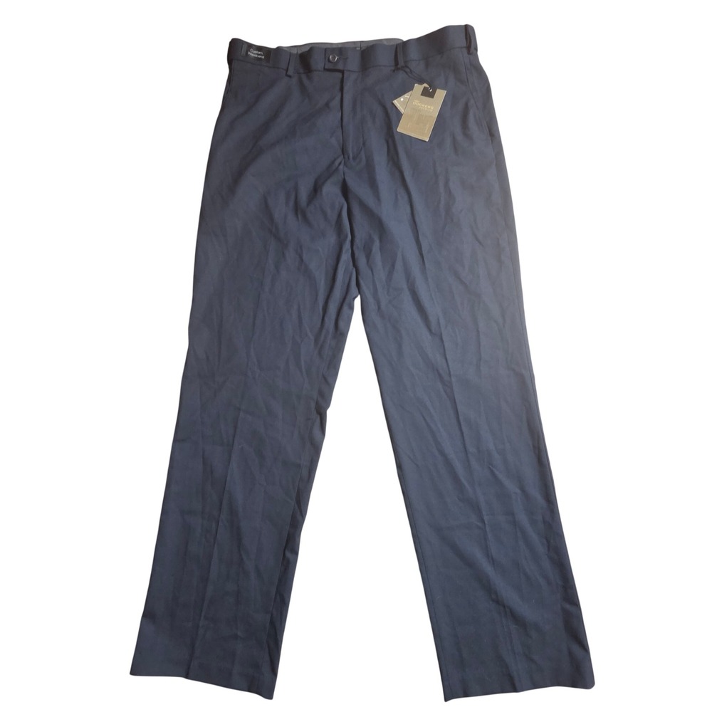 Dockers Premium D3 Classic Fit Flat Front Performance Pants 38x34 Navy NWT